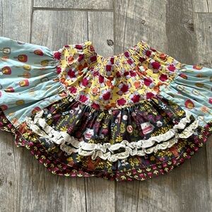 Matilda Jane Character Counts Heart Soul Pride Twirl Wonder Ruffle Skirt Size 4